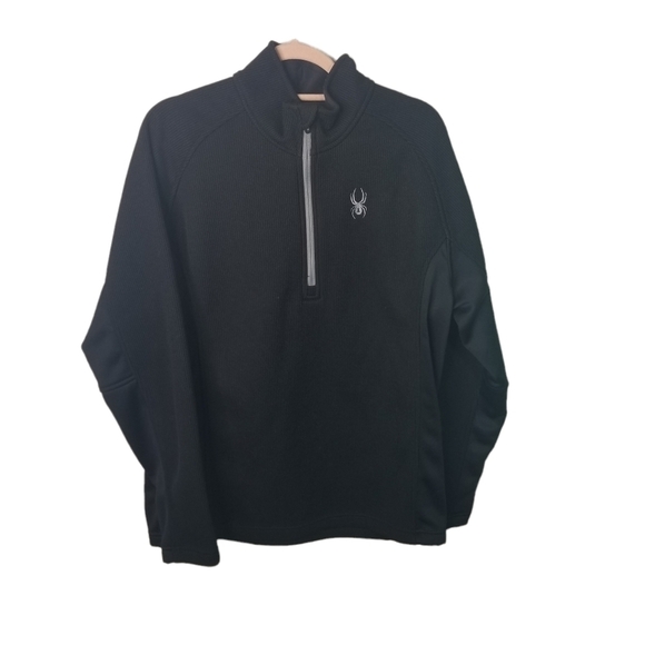 Spyder constant black zip sweater jacket